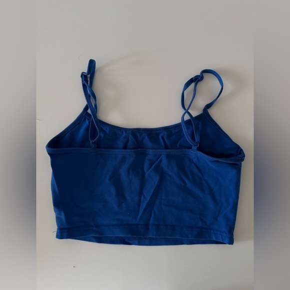 SHEIN EZWEAR SOLID CROP CAMI TOP ROYAL BLUE SIZE SMALL BARELY WORN - Picture 5 of 7